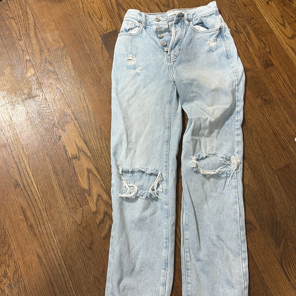 PacSun Light Blue Distressed Women's (dad)Jeans - Picture 9 of 12